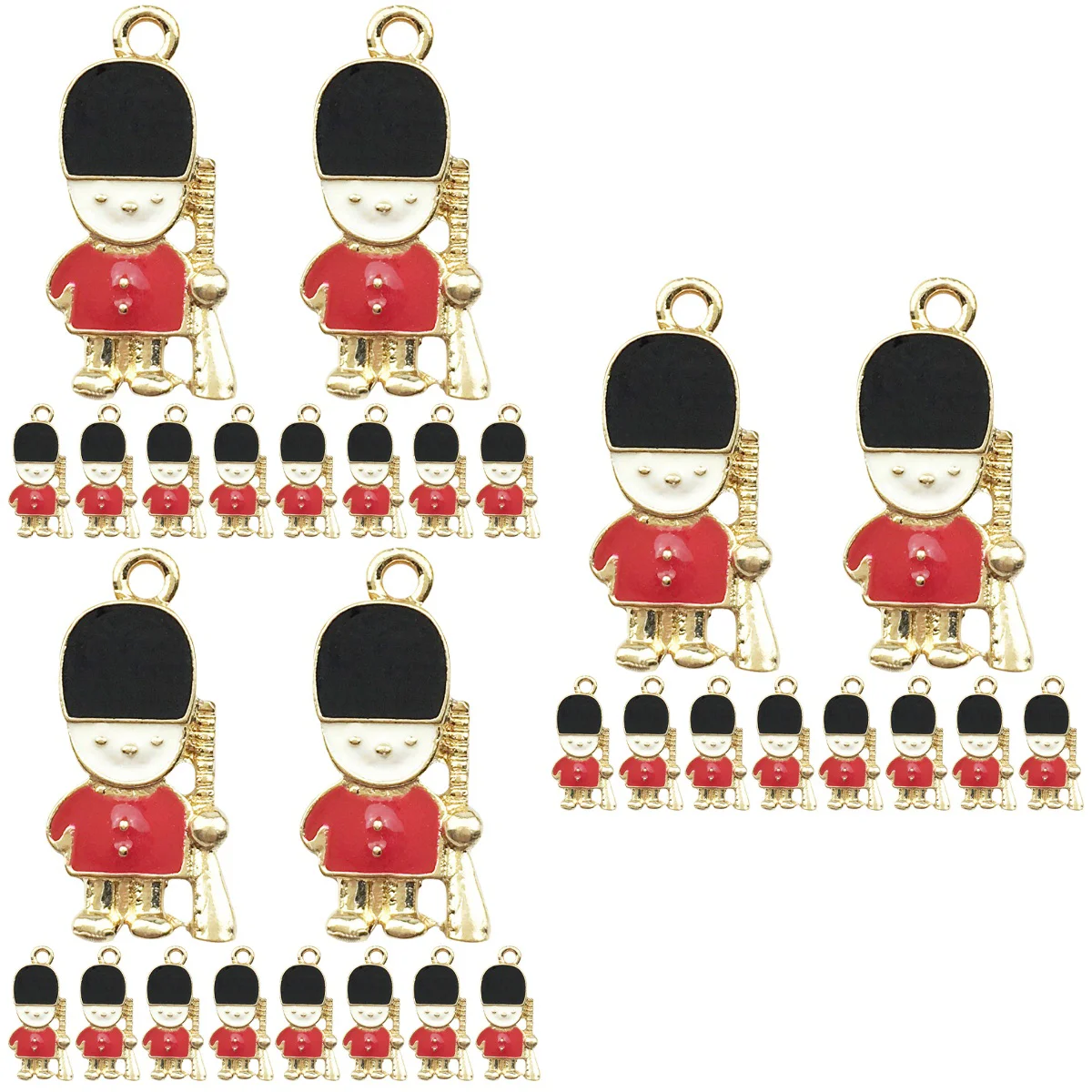 

30 pcs Enamel Nutcracker Charms Jewelry Making Pendants Hair Accessories Necklace Bracelet DIY Charms