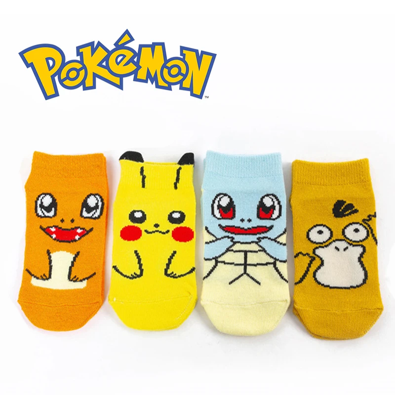 

Pokemon Cotton Socks Pikachu Squirtle Cartoon Anime Figures Sports Breathable Sock Spring Summer Girl Boy Teenage Kids Cosplay