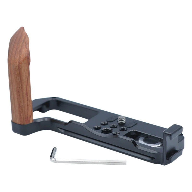 

Top Wood Hand Grip Camera L Plate Adjustable L Bracket For FUJIFILM X-T4 Camera Quick Release Plate