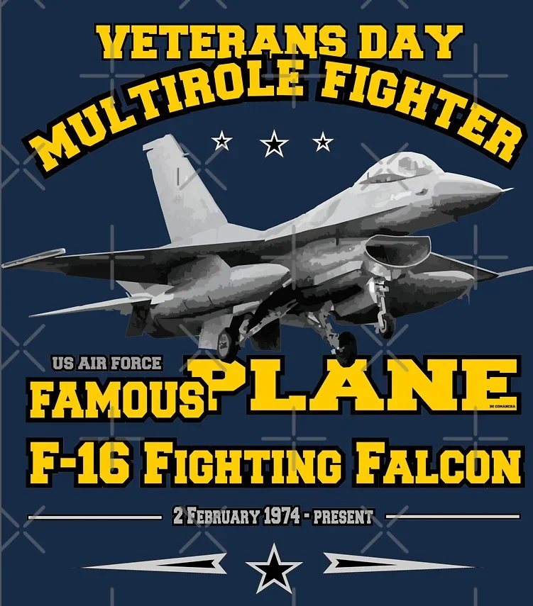 Футболка F-16 Fighting Falcon Multirole Fighter Day Veterans, новая повседневная мужская футболка из 100% хлопка с короткими рукавами и круглым вырезом (art.: 3920cf35568bc) - 3920cf35568bc