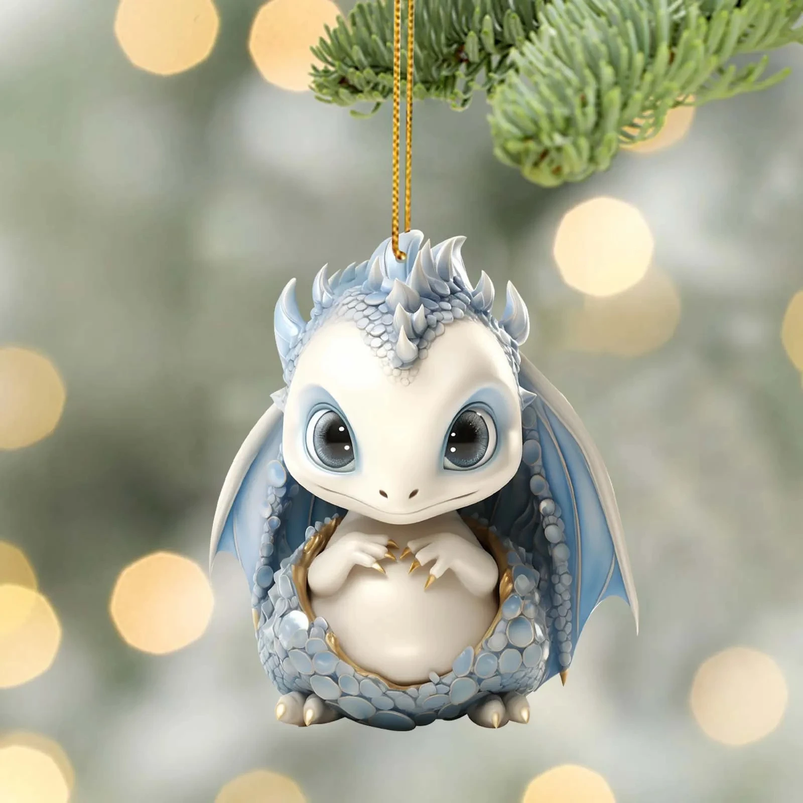 

Рождественское украшение фарфоровое яйцо дракона