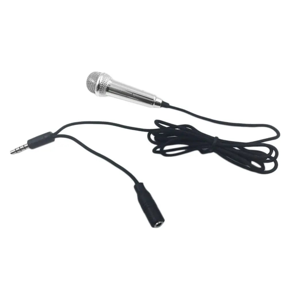 

Portable Aluminum Alloy Mini 3.5mm Wired Microphone for Mobile Phone Tablet PC Laptop Speech Sing Karaoke For IPhone