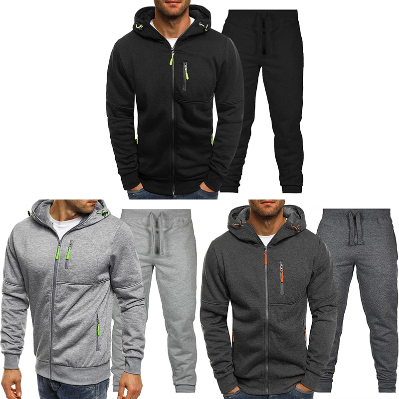 

Men's New Design Spring Autumn Winter Casual Long Sleeve Hooded Cardigan men's slim fit suit