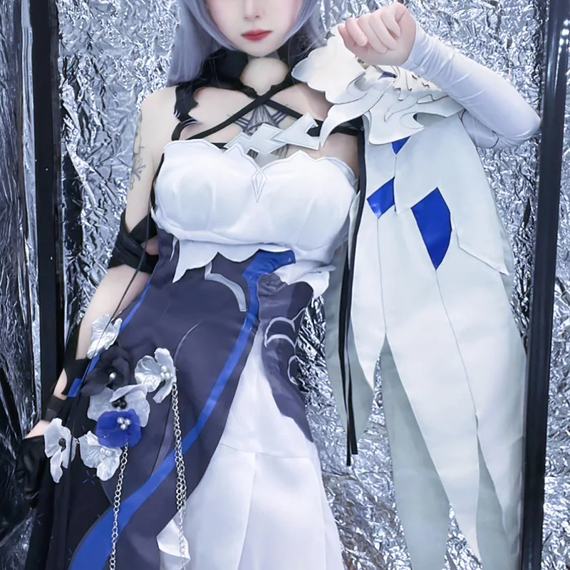 Новый костюм для косплея Honkai Impact Bronya вторичное женское платье с серебряным