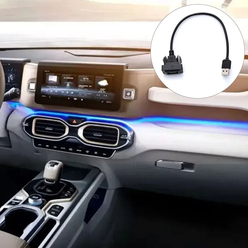 

Car Dashboard Flush Mount USB 2.0 Port Panel Male to Female Cable Adapter
