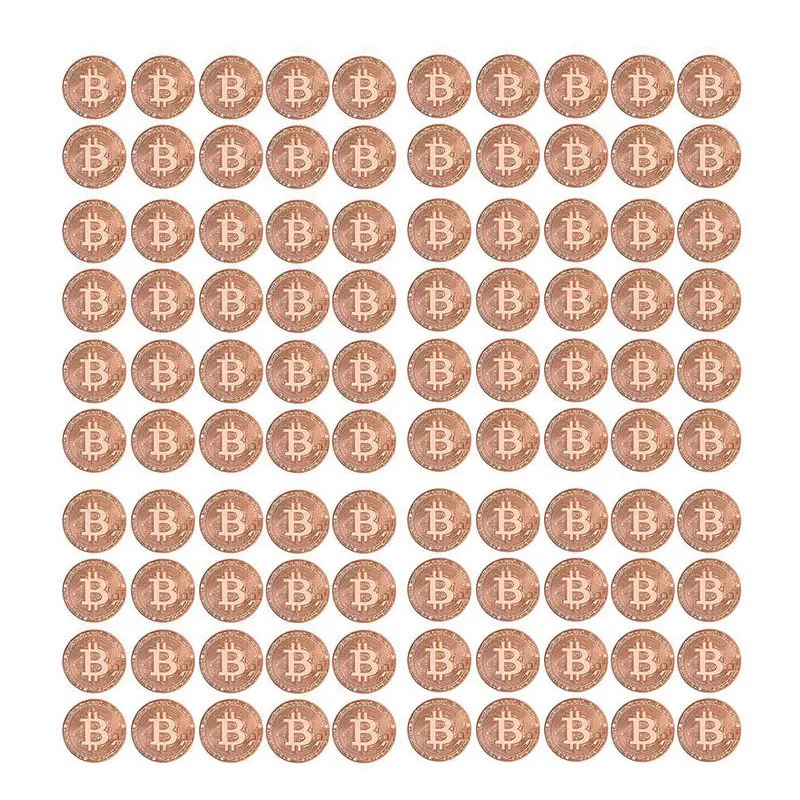 

100 шт., металлические биткоины, монеты BTC, памятные медали, коллекционные биткоины, памятные монеты, оптовая продажа
