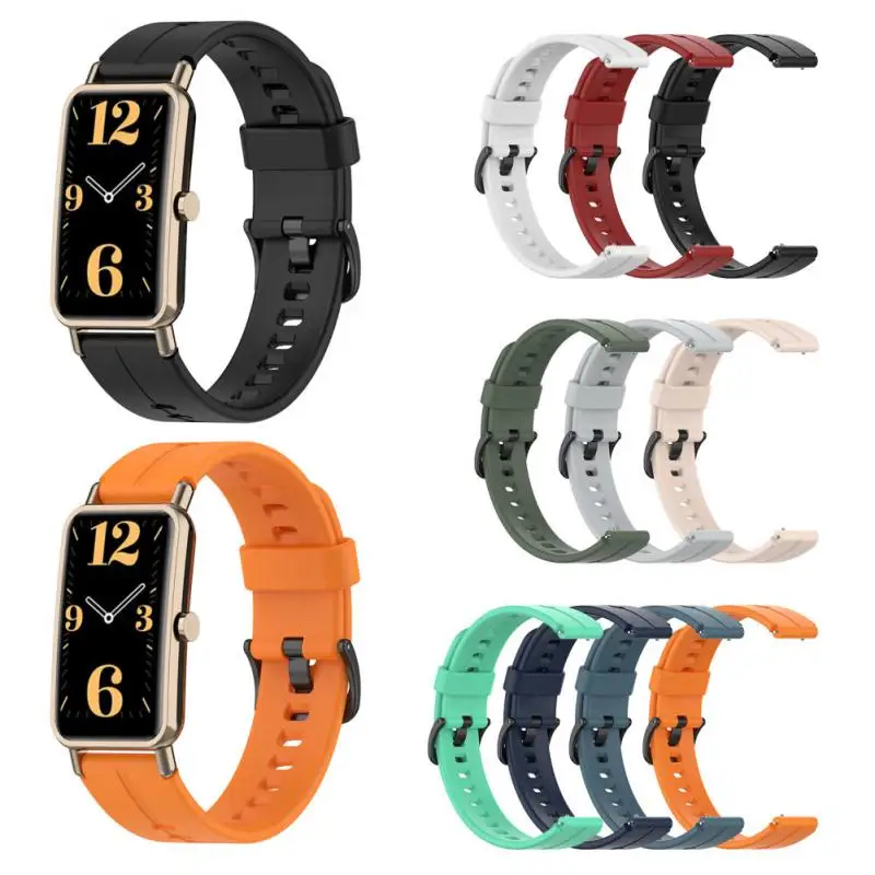 

Спортивный сменный удобный мягкий чехол с защитой от пота для часов Huawei, силиконовый ремешок для мини-часов, водонепроницаемый силиконовый ремешок