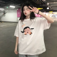 kchy 2022 summer t shirt women korean fashion cute top harajuku fun print short sleeve female clothes
