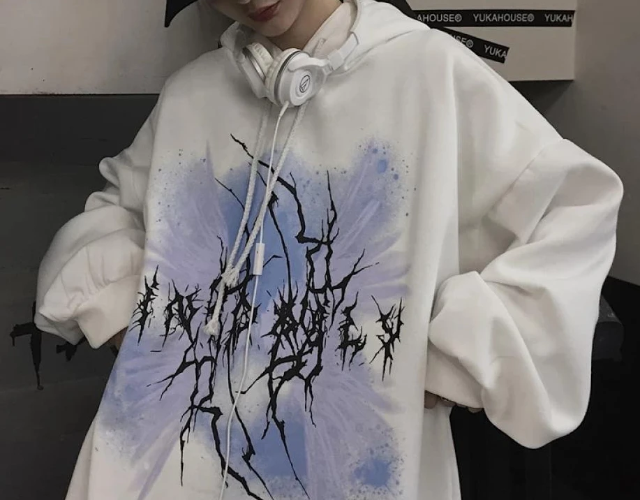 

Gothic Hoodies Women Sweatshirt Harajuku Loose Tops Punk Men Clothing Hip Hop New Streetwear Winter Y2K Hooded Sweatshirt