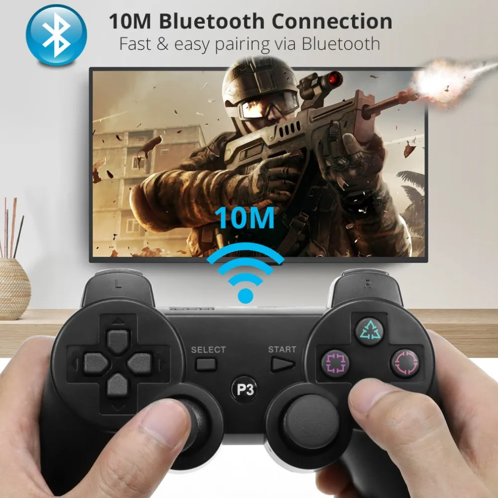 Беспроводной контроллер для PS3 геймпад джойстик аксессуары USB ПК с поддержкой