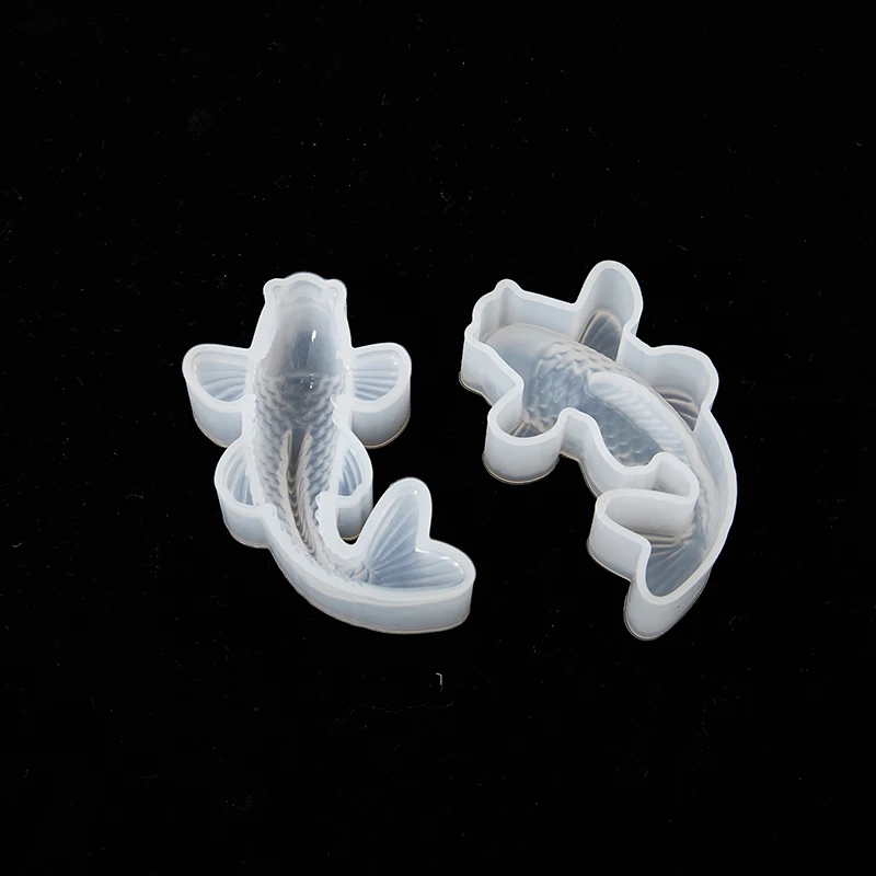 

1pc DIY Crystal Epoxy Resin Mold Mirror Goldfish Three-dimensional Koi Silicone Mold Tool Accessories