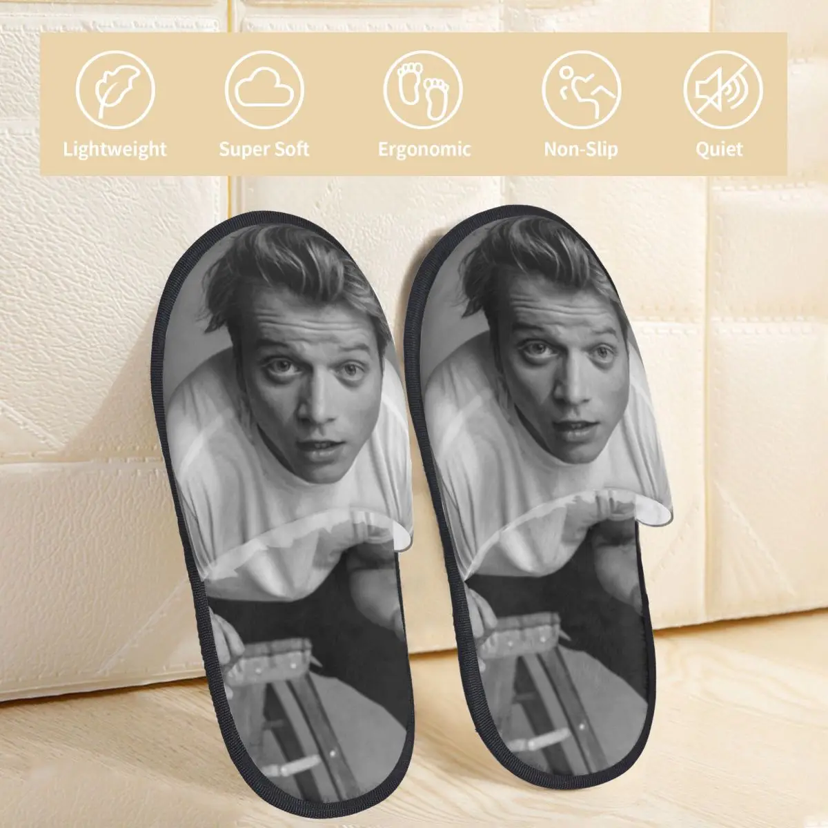 Зимние пушистые хлопковые тапочки Rudy Pankow JJ Maybank Poster Merch домашние меховые уютные