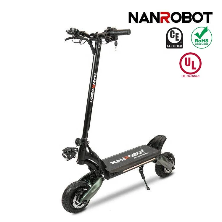 New Design UL D6+ Disc Brake 2000w Europe Warehouse 10inch Off Road Folding Power Adult Electric Scooter