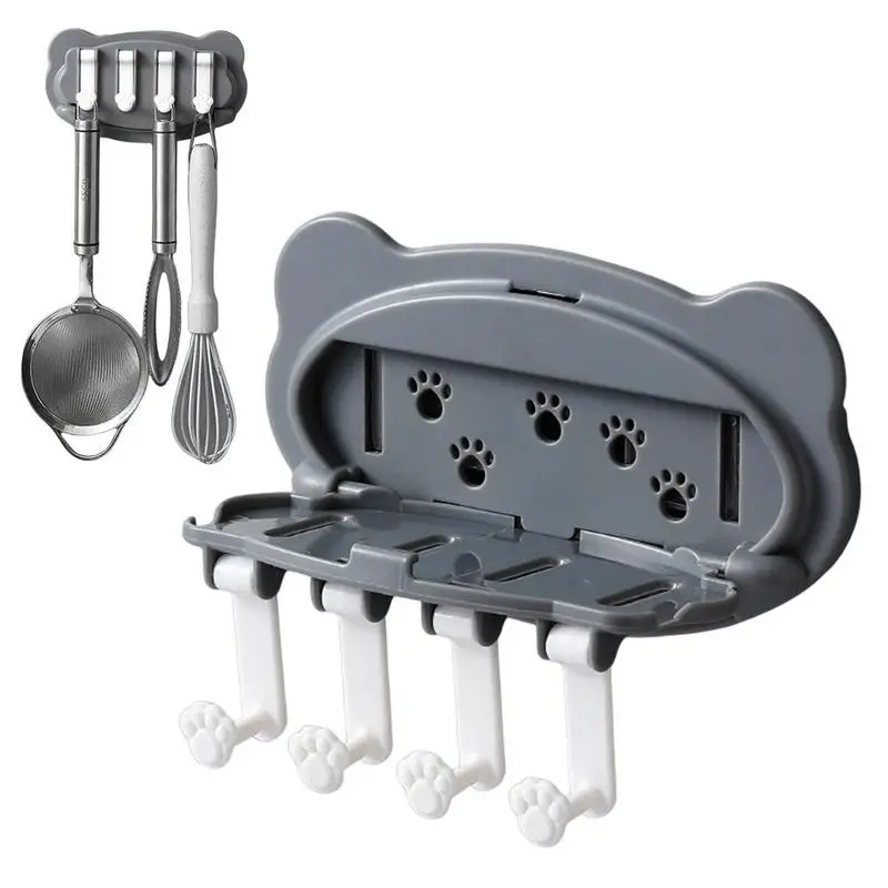 

Wall Phone Holder With Hook 2 In 1 Multipurpose Wall Mounted Phone Holder Set Of 2 Phone Holder With 4 Hooks For Doorway Entrywa