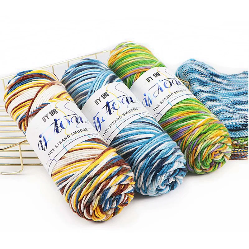

100g Tricot Fancy Knitting Yarn Crochet Soft Cotton 200m Colorful Yarn Silk Yarn Thread Yarn Ilos Para Tejer