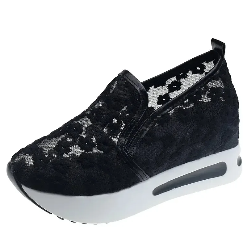 Кроссовки женские слипоны с цветочной вышивкой кроссовки-маффины Bloemenborduurwerk