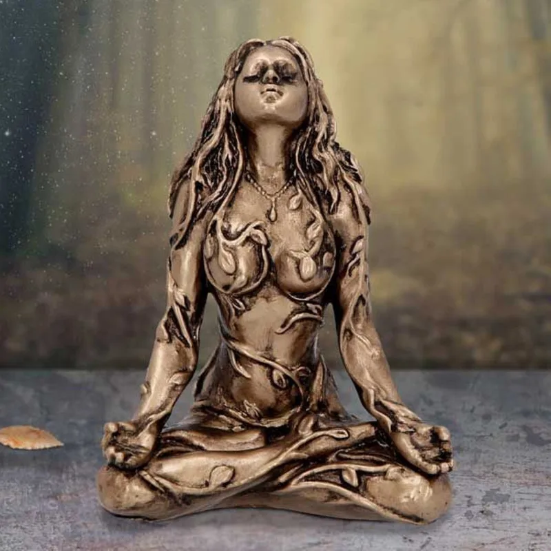 

Mother Earth Statue Mini Gaia Fairy Decorative Buddha Statue Decorative Figurines Goddess Healing Chakra Meditation Home Decor