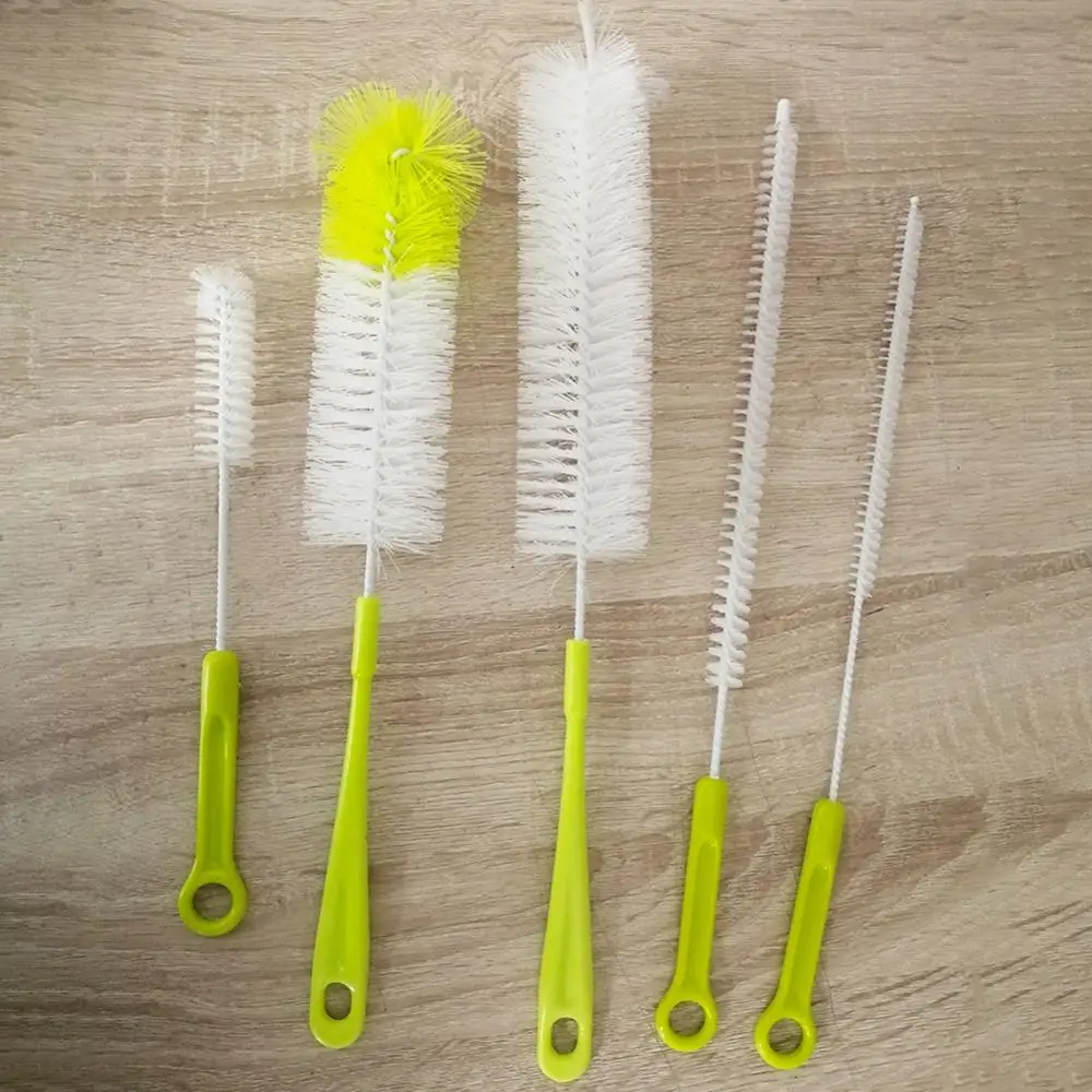 

5Pcs Milk Bottle Cleaning Brush Baby Feeding Drinking Straw Washing Tools Set Cleaner Brush Home Kitchen Accessories