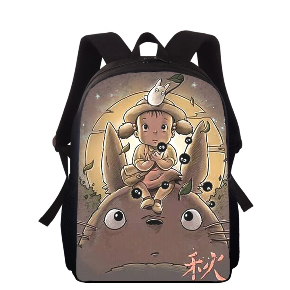 Tonari no Totoro Anime 15” 3D Print Kids Backpack Primary School Bags for Boys Girls Back Pack Students School Book Bags