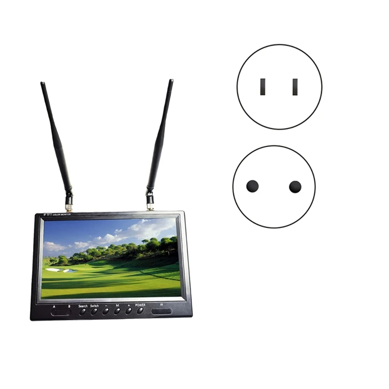 9-дюймовый 5 8G FPV-монитор с ЖК-экраном 800X480 20 Гц-20 кГц стерео двойной приемник для RC