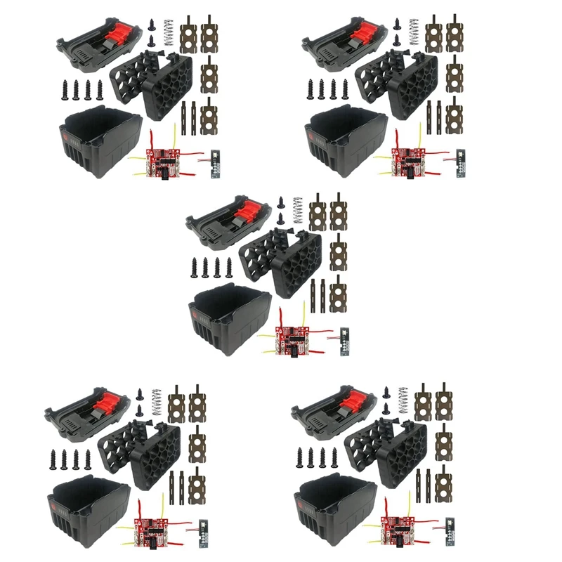 

6X Li-Ion Battery Case Circuit Board PCB For Lomvum Zhipu Hongsong Jingmi No Original Makita 18V Lithium Battery,15 Hole