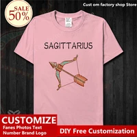 twelve constellations sagittarius print t shirt custom jersey fans name number brand logo fashion hip hop loose casual t shirt