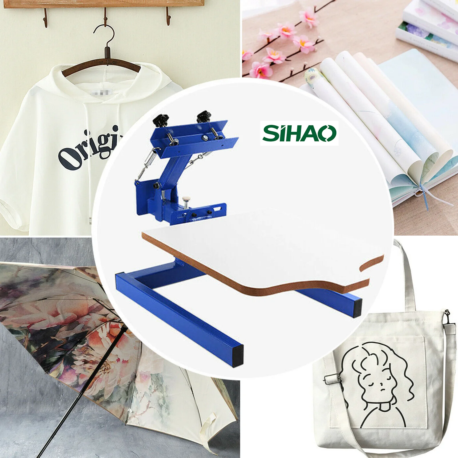 

Принтер для шелкографии Sihao, 1 цвет, 1 станция, 55x45 см, настольное дерево для печати на подложках, принтер для печати футболок «сделай сам»