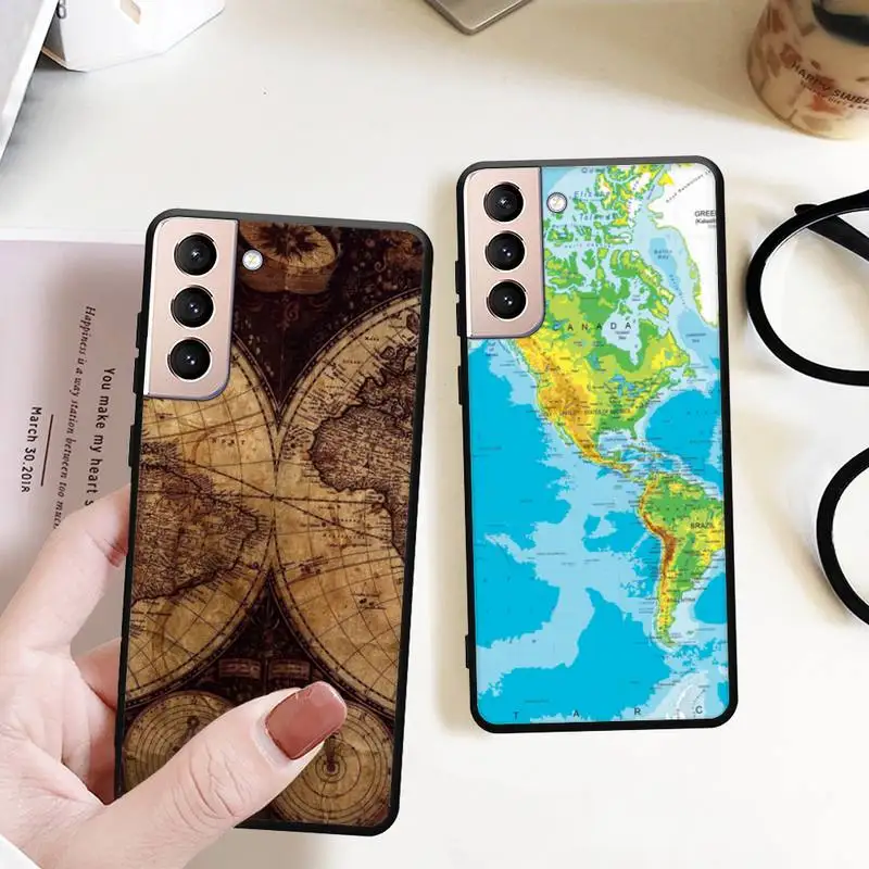Чехол для телефона Samsung S22 карта Мексики чехол S21 S20 ultra pro plus S10 S9 S8 Note 20 10