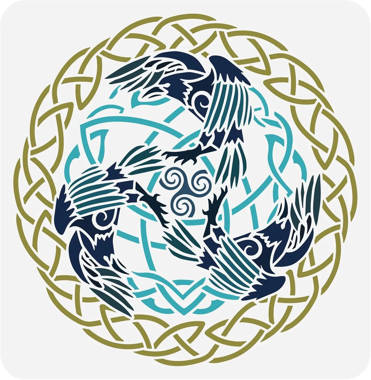 

Трафарет для рисования "Кельтский ворон" arricraft 30x30 см