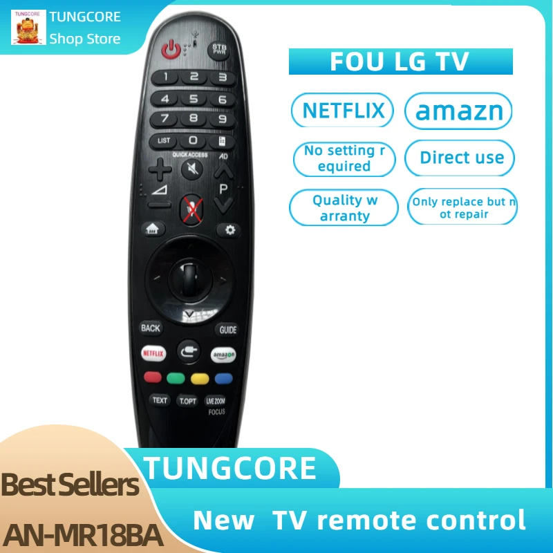 

New infrared TV remote control AN-MR18BA AN-MR19BA MR-600 AKB75375501 No voice function