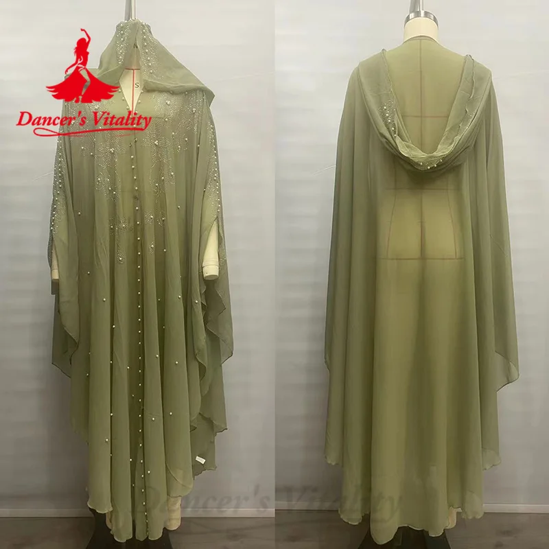 Халаты для выступлений BellyDance изысканный жемчужный шифоновый халат с