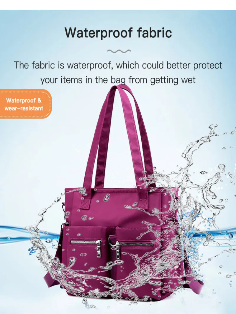 2024 Женская Большая Спортивная Сумка Из Ткани Оксфорд Модная На Плечо С