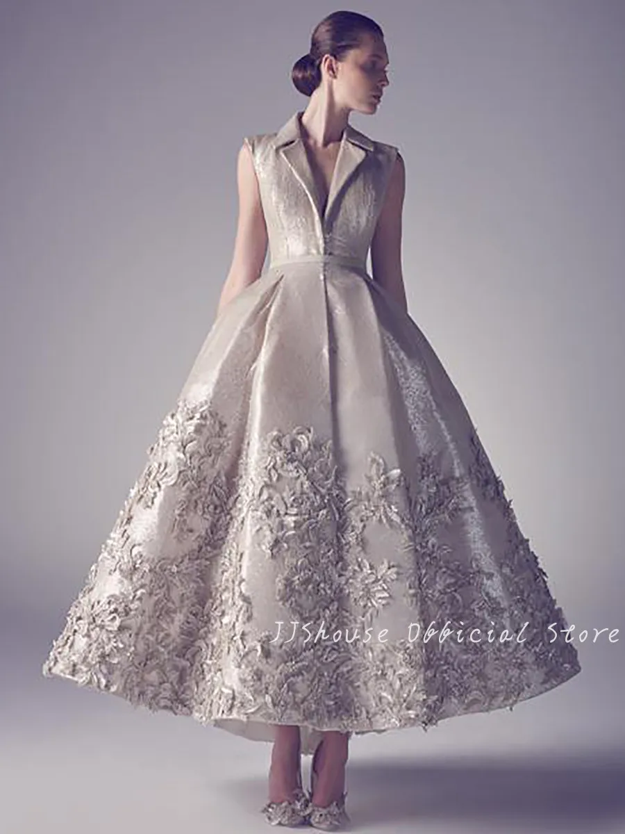 

Fashion Satin Applique Cocktail Dress Natural Elegant Dress Women For Wedding Day Night Party Luxury Prom Gown vestidos de gala