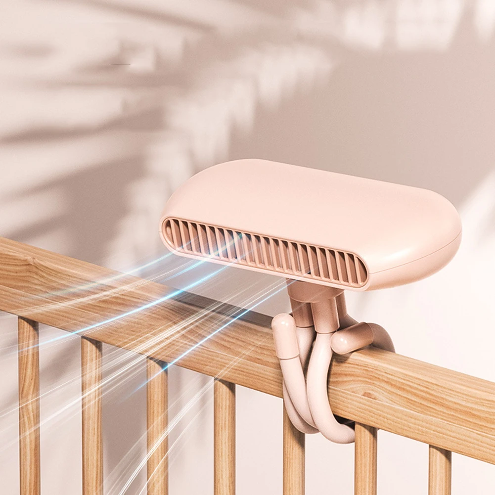 

Portable Stroller Fan Handheld Electric Fans USB Rechargeable Portable Baby Stroller Octopus Personal Fan Table Outdoor Cooler