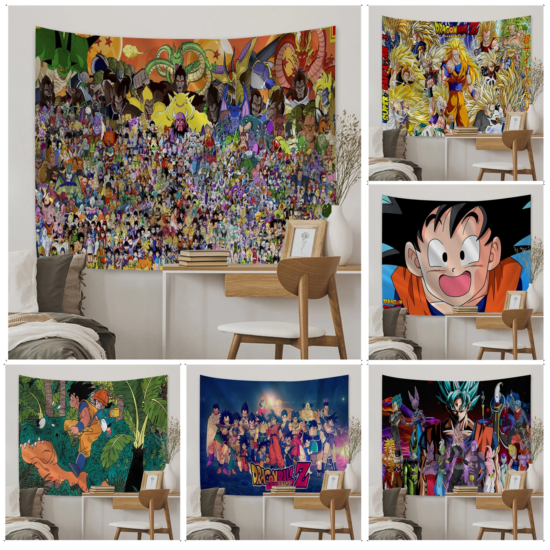 

BANDAI Dragon Ball Anime Tapestry Indian Buddha Wall Decoration Witchcraft Bohemian Hippie Wall Hanging Sheets
