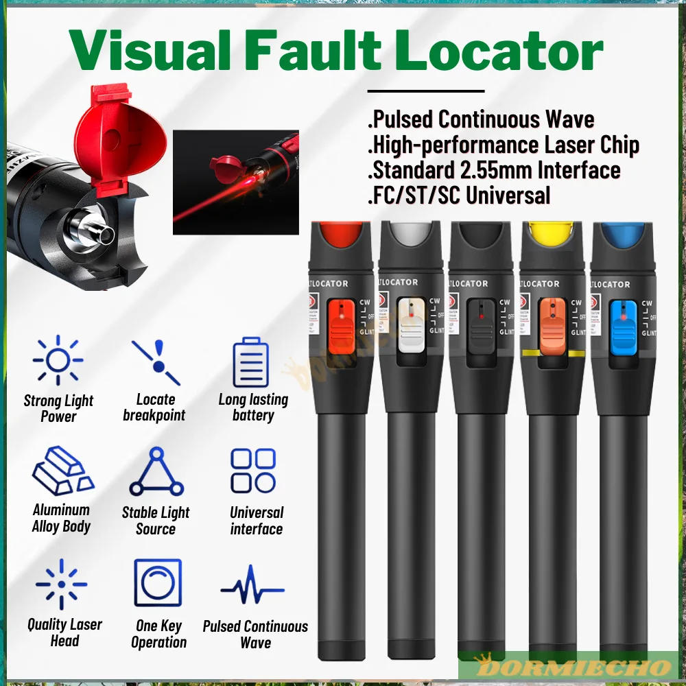 Новый ВФЛ инструмент Дальнего диапазона 5мВт-60мВт однополосный визуальный дефектоскоп с источником красного света в виде ручки для оптических кабелей. Дешевая цена.