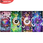 Квадратныекруглые алмазные картины HUACAN, бриллиантовая картина в виде бабочки, пейзаж, вышивка бисером, картины для дома