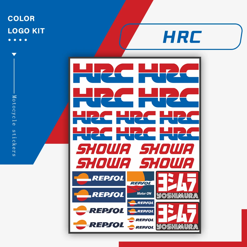 

Motorcycle Reflective Decoration Sticker Body fuel tank helmet Waterproof logo decal For HONDA PERSPL HRC CBR VFR CB 125 250 400
