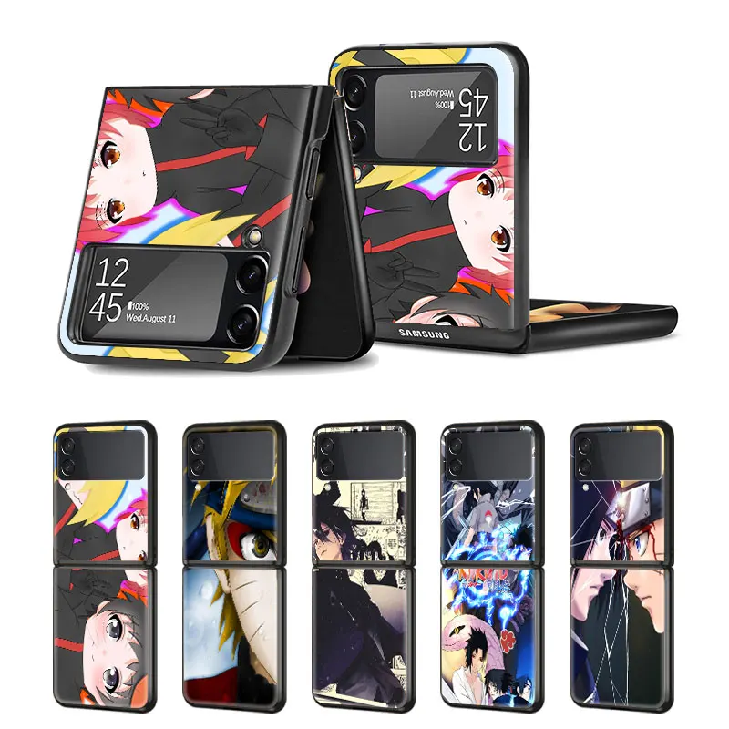 

Cover Case for Samsung Galaxy Z Flip Flip3 5G Shell Phone Full Japan Casing Hard Back Trend Style Capa Luxury Naruto Classic
