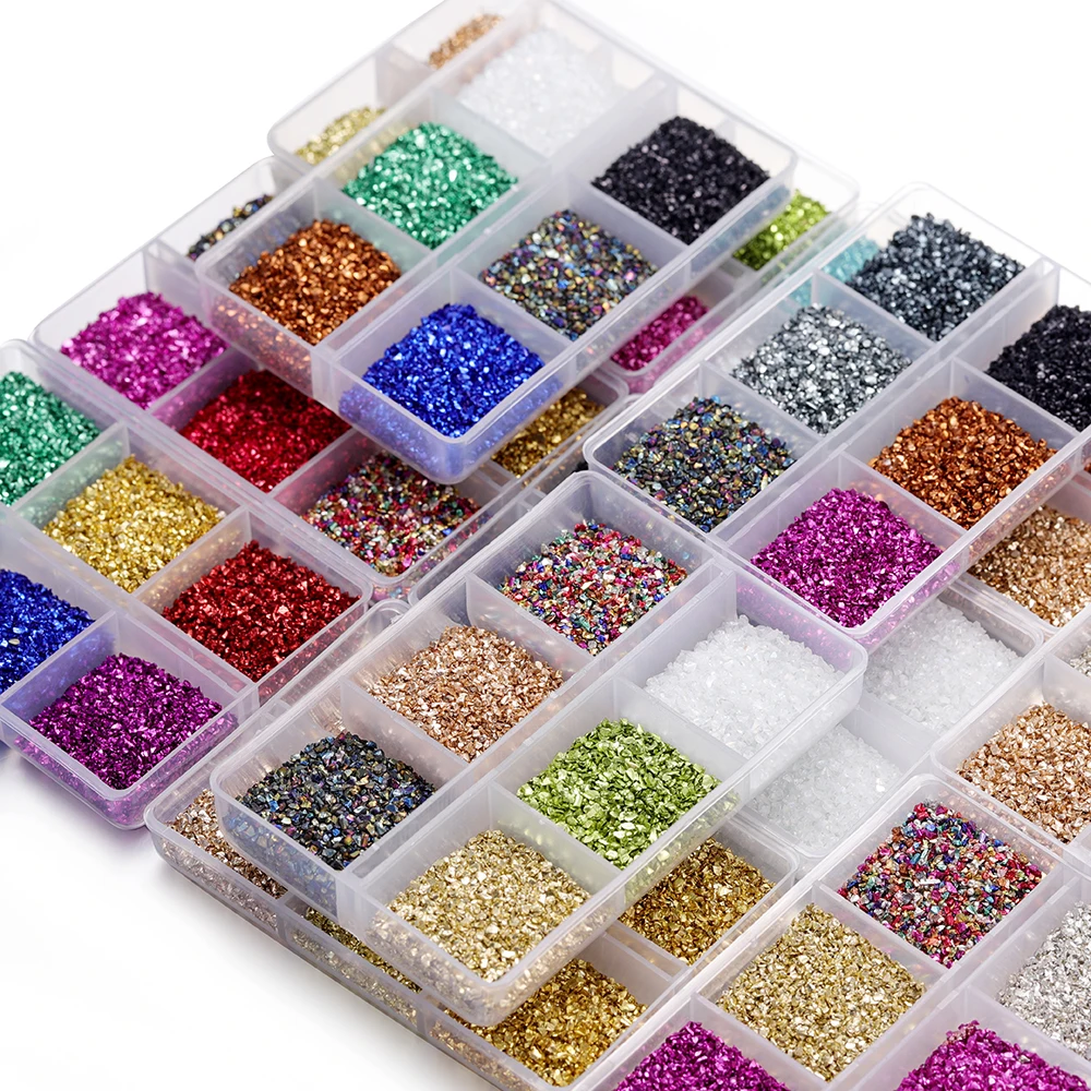 

30g/Box Crushed Glass Stones Resin Filling Irregular Broken Stone for DIY Epoxy Resin Mold Crafts Nail Art Decoration Material