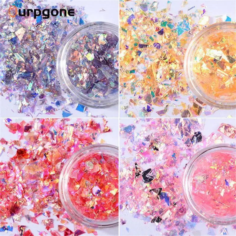 

1 шт. красочный маникюрный Декор Аврора Хрустальная бумага шармы для ногтей украшение для ногтевого дизайна несимметричные фрагменты аксес...