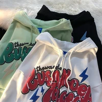 sweatshirts vintage oversized retro streetwear zip up hoodie letter printing women grunge harajuku punk kawaii y2k clothes 2022