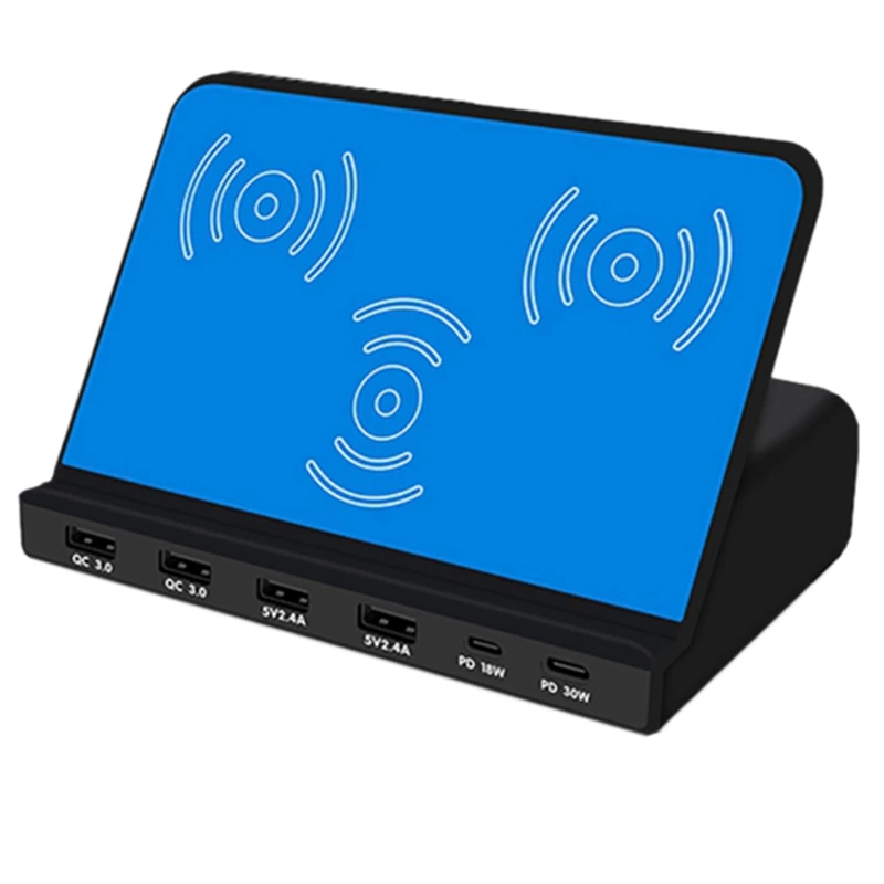 

for iPhone Samsung iPad Wireless Charger Dual PD18W PD30W Fast Charger US Plug