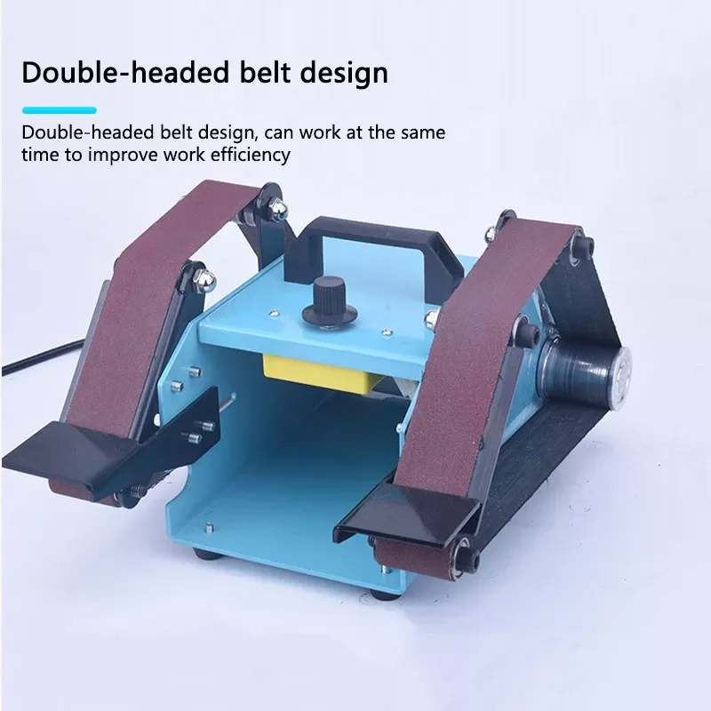 

220V Desktop Dual-shaft Belt Machine 950W Sanding Machine Polishing Machine Grinding Tool Grinding Wheel Machine