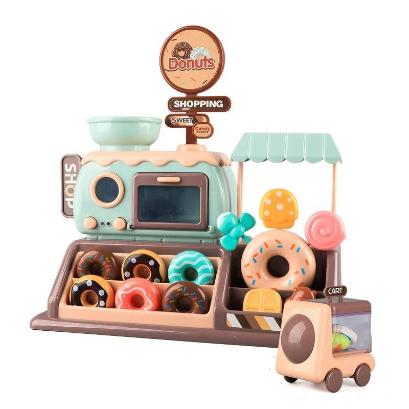 

Girls Toys Pretend Play Toys Simulation Ice Cream Vending Car Set Playhouse Kitchen Afternoon Tea Game Toys Children's Gifts