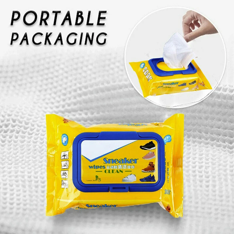 

Travel Portable Disposable Sneakers Cleaning Wet Wipes White Artifacts Shoes Quick Easy B88