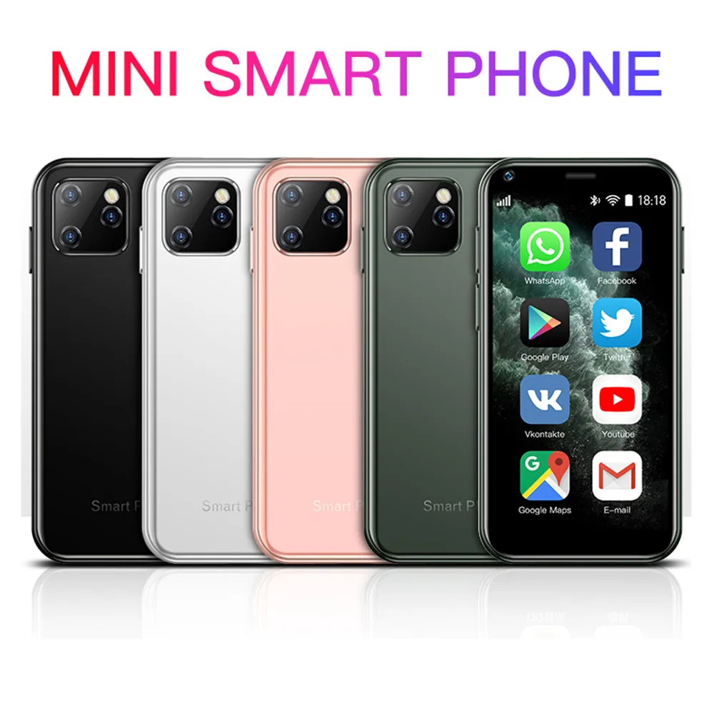 SERVO-teléfono inteligente pequeño, Smartphone con pantalla Nano de 2,5 pulgadas, Tarjeta SIM Dual, Google Play, 1GB, 8GB, GPS, WCDMA, reconocimiento facial