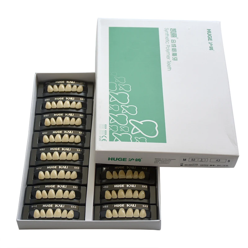 

16Sets(12Sets)/box HUGE KAILI Dental Resin Teeth Anterior/Posterior Denture Synthetic Polymer Teeth with 2 Layers