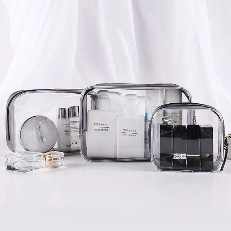 

Transparent Cosmetic Bag Women Zipper Clear Makeup Bags Beauty Case Travel Make Up Organizer Storage Bath Toiletry Storage Bag
