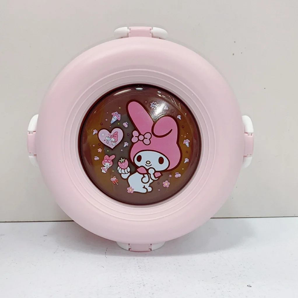Sanrios Hellokitty круглый Ланч-бокс Женский мультяшный Kuromi набор вилок и ложек